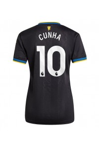 Manchester United Matheus Cunha #10 Jalkapallovaatteet Naisten Kolmaspaita 2025-26 Lyhythihainen